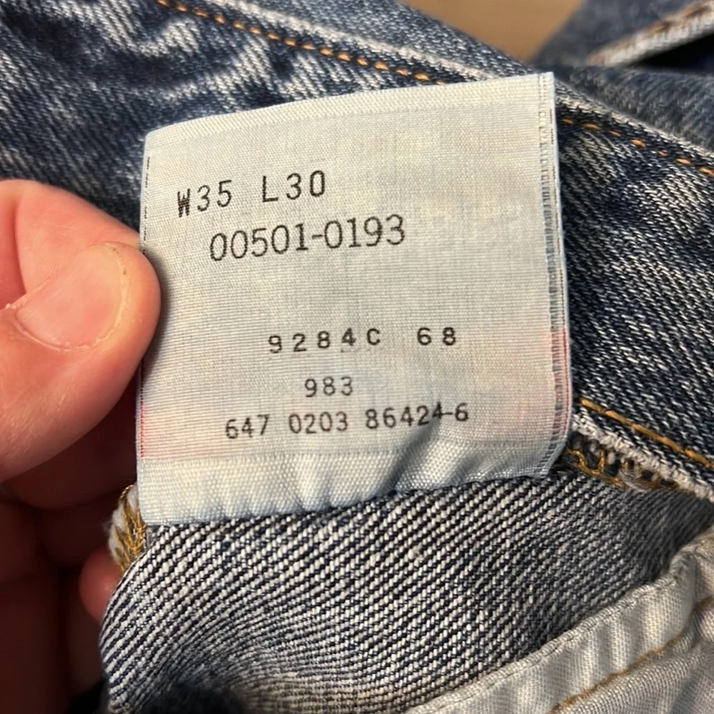 LEVI’S  501 Y2K VINTAGE JEANS 501-0193 BUTTON FLY STRAIGHT LEG